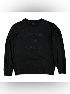 NYC Black Crewneck Sweatshirt with 'New York or Nowhere' Text